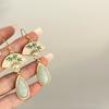 Pendientes Abanico, Pendientes Estilo Palacio Estilo Chino, Pendientes Estilo Antiguo para Cheongsam y Hanfu, Clips para Orejas Forma de Espiral Antimosquitos, Pendientes Estilo Chino