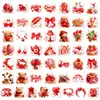 Abastecimiento Directo Transfronterizo 100 Hojas Diario Dulce Rojo Retro Pegatinas Adhesivas Decorativas Impermeables Calcomanías