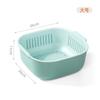 Cesta de drenaje para lavadero de verduras de plástico de doble capa, artefacto de cocina, multifuncional, para sala de estar, cesta para lavar frutas del hogar