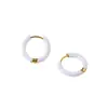 Brincos de aço inoxidável transfronteiriços Série colorida ear cuffs com óleo drop Venda direta da fábrica atacado Ouro 18k Tarraxas de aço de titânio para mulheres