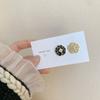 Pendientes elegantes de plata S925 con forma de aguja, pequeños y fragantes diamantes, estilo retro de Hong Kong, con forma de rosa, asimétricos, para mujer.
