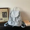 Mochila Retro de Lunares Estilo Coreano de Alta Apariencia, Nueva Versión Coreana, Estilo Perezoso, Letras Impresas, Mochila Pequeña para Chica Estudiante