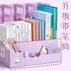 Caja de almacenamiento para archivos A4 carpeta estantería de escritorio soporte para libros estante para archivos estante de almacenamiento columna de archivos Marco de archivo