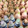 Adornos Rotatorios de Cerámica para Animales Pequeños Conejo de Cerámica Mahjong Gato de la Fortuna Juguetes Giratorios Regalos Adornos Artesanales