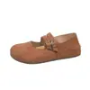Sapatos Mary Jane Macios com Salto Aumentado Estilo Retrô para Mulheres, Novo Modelo Verão 2026, Sapatos Casuais Rasos com Fivela Dupla Atacado