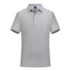 Camisa Polo Masculina de Cor Sólida com Íons de Gelo, Gola Lapela, Manga Curta, Personalizada para o Verão, Respirável, Roupa de Trabalho Personalizada, Bordado para Loja 4S