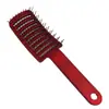 Pente Big Bend Vermelho treme com costelas de massagem para cabelo fofo de meninas pente de modelar pente de cabelo pente fofo arco
