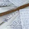 Doce de Rocha Explosivo Zircônia Transparente Joias para Unhas Joias de Diamante com Fundo Pontiagudo Branco Transparente Decoração Retangular de Ângulo Reto para Unhas Diamante Atacado