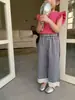 Roupas Infantis Transfronteiriças Meninas Calça Wide Leg Xadrez Verão 2025 Estilo Coreano Calça de Renda Meninas Calça Reta Casual