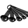Mango Redondo Negro y Gris con Pico Taza Medidora para Hornear Lista para Usar Juego de Cucharas Medidoras Juego de 11 Piezas de Plástico Gris