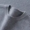 Nuevo Suéter de Cachemira Grueso para Bebé 2025 Suéter de Cachemira para Hombre Cuello Redondo Bajo Estilo Casual de Negocios Otoño e Invierno
