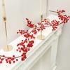 140CM Ratán Simulado de Frutas Rojas Acacia Fruta Ratán Navideño Decoración de Escena Festiva Adornos de Paisaje Colgante
