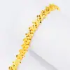 Pulsera de oro de imitación para pareja, popular entre los países de 8N, con hebilla de reloj de amor, chapada en cobre, de oro real, ideal como regalo