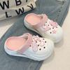 Zapatos Croc Ropa Exterior de Verano para Mujer Sandalias Baotou Lindas de Suela Blanda Casuales de Dos Tiras Sandalias de Playa con Plataforma