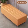 Sofá retangular para lojas de roupas, banco para trocar sapatos, pufe baú multifuncional para o pé da cama, banqueta para camarim e provador, couro