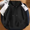 Sudadera con capucha para hombre de marca moderna estilo americano, ropa con capucha engrosada nueva para otoño/invierno 2025, chaqueta versátil holgada y elegante para hombre