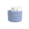 Cesta para Ropa Sucia Tejida con Cuerda de Algodón, Cesta de Almacenamiento de Escritorio para Llaves, Cartera, Objetos Pequeños, Artículos Varios, Cesta de Almacenamiento Tejida a Mano