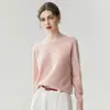 Suéter Minimalista de Cachemir 100% Puro para Mujer, Otoño/Invierno 2026, Cuello Redondo, Manga Larga, Versátil Top de Punto Casual