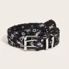Cinturón cruzado estilo punk con forma de estrella, estilo coreano, para jeans, decorativo, para pantalones, disponible al por mayor.