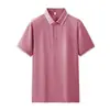 Camisa Polo de Piqué de Manga Corta con Cuello Rayado, Versátil Casual Deportiva para Exteriores, Camisa Bordada Unisex de Manga Corta