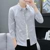 Camisa para Hombre de Manga Larga 2024 Primavera y Verano Nueva Juventud Trbottomyy Camisa Casual Rayada para Hombre Camisa Base para Hombre