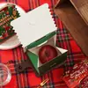 Caja de Papel para Dulces Navideños Portátil y Colorida Estilo Tejado Casa Personalizada Caja de Regalo para Fiesta Empaque de Manzana