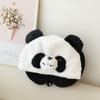 Bonita almohada de peluche con forma de U de panda blanco y negro con capucha para el cuello, ideal para la siesta, para viajar en avión o como sombrero.