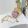 Mini Bolsa Bolsa de Batom para Mulheres 2026 Novo Modelo Comércio Exterior Transfronteiriço Bolsa Transversal Pequena Decorativa com Pedrarias Bolsa Infantil Bolsa Feminina
