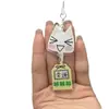 Antiguo Lindo Dibujo Animado Gato Doro Pintado a Mano Lucky Yushou Cadena Colgante de Acrílico Libro de Tarjetas Colgante para Cadena de Teléfono Móvil Decoración