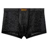 Venta al por mayor de Ropa Interior de Malla de Seda de Hielo para Hombre Huajielong, Boxer Transpirable de Talle Medio para Hombre, Disponible para Dropshipping