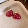 Pendientes de Plata con Aguja Acrílicos Ovalados para Acuarela con Colgante Stud Pendientes de Nicho de Alta Gama Pendientes Retro con Personalidad Accesorios de Pendientes de Moda para Mujer