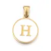 Collar con colgante de acero de titanio DIY de 26 letras inglesas de venta caliente, cadena redonda para clavícula para mujer, accesorios de joyería de acero inoxidable al por mayor