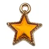 Conjunto Misto de 20 Acessórios de Joalheria de Liga de Metal com Gotejamento de Óleo de Flor e Folha Amarela para Pulseiras, Brincos, Chaveiros, Pingentes e Charms DIY
