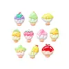 Acessórios de Resina para Bolo Sorvete Cor Macaron Colorido Chaveiro Decoração Copo d'Água Adesivos Acessórios Presilha de Cabelo Capa de Celular