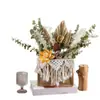 Set de Bolsas Tejidas con Flores Secas Estilo Nórdico Modelo de Fotografía Habitación Decoración de Ramo Natural Adornos DIY Flores Prensadas