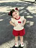 Conjunto de Verano Lindo de Dibujos Animados para Niñas, Shorts Florales Elegantes para Bebé, Conjunto de Dos Piezas Delgado Casual, Dulce y Moderno