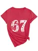 Camiseta de Manga Corta para Mujer Talla Extra Grande 100 kg Plus, Estilo Verano, Cuello en V de Alta Gama, Estampado de Moda, Corte Holgado, Top Adelgazante