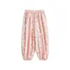 Calça Casual Infantil Wulibu Estampa Total Moda Verão 2026 Crianças Fofas Respirável Solta Proteção Contra Mosquitos