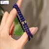 Productos genuinos calientes Lapis Lázuli Natural Lapis Ónix Verde Círculo Yuanbao Pulsera con Cuentas para Novia y Amante Regalo Exquisito