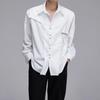 Camisa de manga comprida da marca de moda primavera ruoshuai primavera e outono camisa casaco camisa masculina