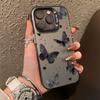 Funda para teléfono Apple 15/14Promax Mariposa Oscura Iphone11/12 Color Plata 15/17Air/16 Transfronteriza