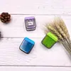 Diretamente do Fabricante, Novo Apontador de Lápis com Material Ecológico, Apontador de Lápis Retangular Colorido com Labirinto para Crianças, Duplo Furo, Brinquedo