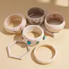 Pulsera Geométrica Redonda Europea y Americana Transfronteriza de Resina Manchada Estilo Frío Elegante Simple de Nicho de Gama Alta Pulsera Pulsera