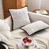 Almohada estilo crema francesa, ligera, de lujo, de alta gama, con diseño de jacquard estelar, de felpa suave, para la cintura, para sofá.