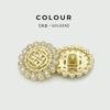 Botones metálicos de diamante recortados de alta gama, botones de encaje, botones versátiles para chaquetas de suéter, botones decorativos para trajes.