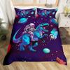 Funda Nórdica con Estampado de Dinosaurios Jurásicos Traje de Ropa de Cama de Fauna de la Jungla Juego Decorativo de Tres Piezas para Dormitorio