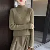 Suéter de punto trenzado 100% lana estilo francés, retro y suave, para mujer, cálido para otoño e invierno, corte ajustado, favorecedor para la figura, suéter básico de punto