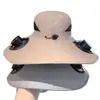 Sombrero de Sol de Ala Ancha Talla Grande Sombrero Recargable para Hombres Camping al Aire Libre Senderismo Recargable Solar Secado Rápido Sombrero de Pescador