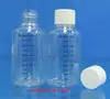 Botella transparente de 60 ml para pigmento de tatuaje, tapa de punta transparente, modelo de biberón para color de pigmento de tatuaje, botella de pintura de tono superior