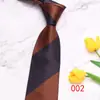 Corbata de negocios de cuero de 8 cm a rayas en stock corbata de poliéster para hombre jacquard negocios corbata vintage fabricantes suministro